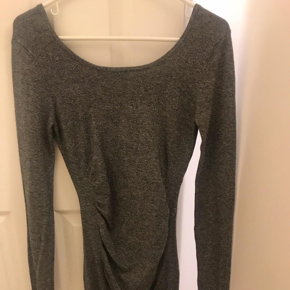 Express gray long sleeved dress